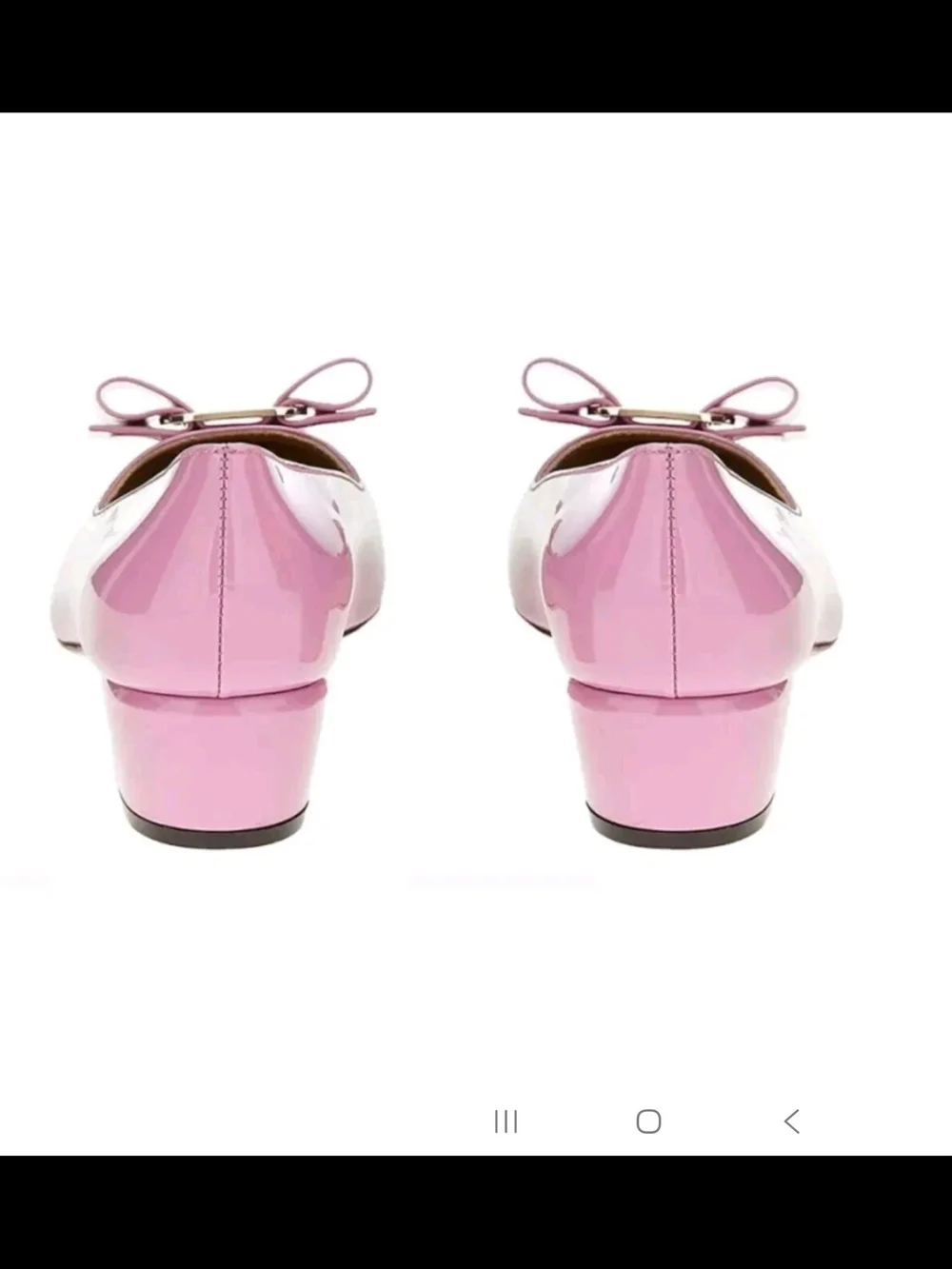 New Salvatore Ferragamo Sz 9.5 B Vara Vertigo Pink Logo Bow Patent Leather Pumps